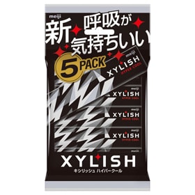 写真:キシリッシュガムハイパークール5個パックの商品パッケージ